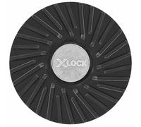 BOSCH MGX0600 6 pulgadas. Almohadilla de respaldo X-Lock con clip X-Lock, dureza media, uso con discos de fibra, para aplicaciones en acabado de superficies metálicas, mezcla de soldadura, eliminación