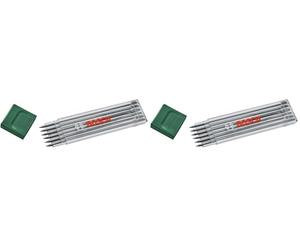Bosch Minas grafito HB 6 piezas (accesorios lápiz marcador orificio profundidad; HB; 2,8 mm; estuche almacenamiento) (Paquete de 2)