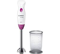 Bosch MSM2410PW Batidora de Vaso, Plástico Acero Inoxidable, 4 Velocidades, Blanco/Rosa
