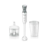 Bosch Batidora de mano ErgoMixx MSM66020 – 600 W, picadora con cuchillas Quattro Blade – Blanco