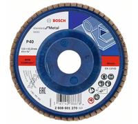 BOSCH Muela abrasiva de láminas X431, Estándar para metal 115 mm, 22,23 mm, 40 2608601270