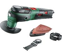 Bosch Multiherramienta a batería UniversalMulti 12 (sin batería, set de hojas de lija, set de hojas de sierra, caja de cartón, sistema de 12 V, 2,5 Ah)