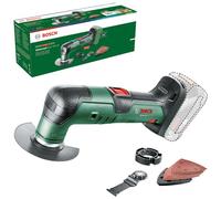 Bosch multiherramienta con batería UniversalMulti 18V-32 (para serrar, cortar, lijar; 1 hoja de sierra; 1 cuchilla de corte; 1 placa lijadora; 6 hojas de lija; 1 tope de profundidad; sin batería)