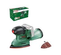 Bosch multilijadora a batería EasySander 18V-8 (sin batería; sistema de 18 voltios; para bricolaje en madera; con 3 hojas de lijado; en embalaje de cartón)