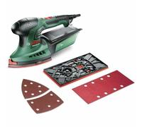 Bosch PSM 200 AES - Multilijadora (2 hojas de lija, placa lijadora rectangular, maletín de transporte, 200 W)