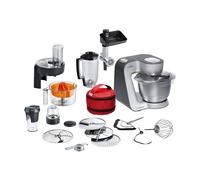 Bosch MUM59S81DE Robot de Cocina MUM 5 Series 4 con Mezcladora, Exprimidor, Picador y Licuadora de 0.5L, Tazón 3.9L Acero Inoxidable, Negro, 1000W