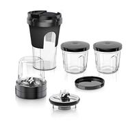 Bosch MUZ45XTM1 Accesorio TastyMoments 5 en 1 Compacto y multifunción, De plástico, Negro y Transparente