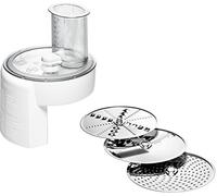 Bosch MUZ4DS4 - Cortador continuo (grueso y fino), disco rallador reversible (grueso y fino), disco rallador medio fino, apto para lavavajillas, apto para procesador de alimentos MUM4, blanco