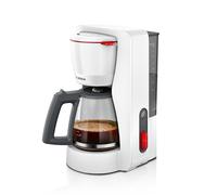 Bosch MyMoment TKA3M131 - Cafetera filtro, jarra de cristal de 1,25 l, para 10 a 15 tazas, función de mantenimiento caliente 60 min, sistema antigoteo, soporte de filtro giratorio, programa de