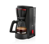 Bosch MyMoment TKA3M133 - Cafetera filtro, jarra de cristal de 1,25 l, para 10 a 15 tazas, función de mantenimiento caliente 60 min, sistema antigoteo, soporte de filtro giratorio, programa de