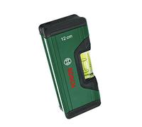 Bosch Home and Garden Nivel de Burbuja, de 12 cm, Nivel de Burbuja Compacto, Nivelado Preciso con Burbuja Fluorescente para la Lectura Horizontal, Cuerpo de Aluminio, Protectores de Agarre Suave