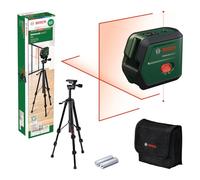 Bosch nivel láser de líneas cruzadas UniversalLevel 2 con trípode (láser de líneas cruzadas, incl. puntos de plomada para una alineación precisa y una transferencia sencilla)