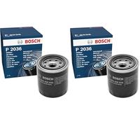 Bosch P2036 - Filtro de aceite para vehículos (Paquete de 2)