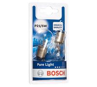 Bosch P21/5W Pure Light Lámparas para vehículos, 12 V 21/5 W BAY15d, Lámparas x2