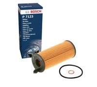 Bosch P7123 Filtro de Aceite para Coche Filtro de Repuesto | Separa Hollín y Partículas Metálicas del Aceite del Motor, con una Fiable Lubricación del Motor