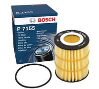 Bosch P7155 Filtro de Aceite para Coche - Separa Hollín y Partículas Metálicas del Aceite del Motor, con una Fiable Lubricación del Motor