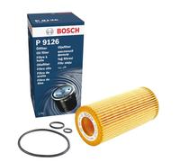 Bosch P9126 Filtro de Aceite para Coche Filtro de Repuesto | Separa Hollín y Partículas Metálicas del Aceite del Motor, con una Fiable Lubricación del Motor