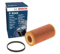 Bosch P9243 Filtro de Aceite para Coche Filtro de Repuesto | Separa Hollín y Partículas Metálicas del Aceite del Motor, con una Fiable Lubricación del Motor