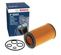 Bosch P9263 Filtro de Aceite para Coche Filtro de Repuesto | Separa Hollín y Partículas Metálicas del Aceite del Motor, con una Fiable Lubricación del Motor