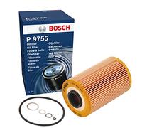 Bosch P9755 Filtro de Aceite para Coche - Separa Hollín y Partículas Metálicas del Aceite del Motor, con una Fiable Lubricación del Motor