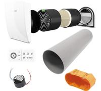 BOSCH Paquete de ventilación descentralizada JUPA VE202 para apartamento de tres habitaciones (75 m² de superficie habitable) - 7739615249