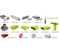 BOSCH Paquete de ventilación para viviendas BOPA VE111, Paquete de distribución de aire con conductos planos, hasta 100 m² - 7739624337