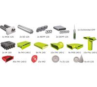 BOSCH Paquete de ventilación para viviendas BOPA VE114, con kit de distribución de aire de canal plano, hasta 250 m² - 7739624340