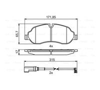BOSCH Pastillas Freno Apto para Ford Transit Bus