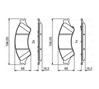 BOSCH Pastillas Freno Delant. Apto para Ford Ranger