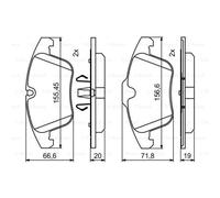 BOSCH Pastillas Freno Delant. Apto para Jaguar Xe