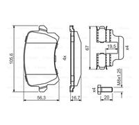 BOSCH Pastillas Freno Trasero para VW Passat Toda la Pista Audi Q3 A6