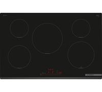 Bosch PIV831HC1E Serie 6 - Placa de inducción inteligente de 80 cm, sin marco, control de campana extractora, sensor de fritura, botón favorito, fácil de usar, Power Boost, inicio rápido, color negro