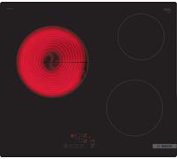 Bosch PKM611BB8E Serie 4 - Placa eléctrica (3 luces, 60 cm, potencia 5700 W), color negro