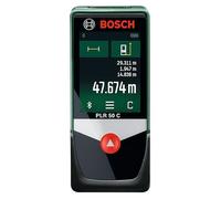 Bosch PLR 50 C medidor láser (Mide con precisión distancias de hasta 50 m, Pantalla táctil, Diferentes Funciones de medición con Asistencia integrada)