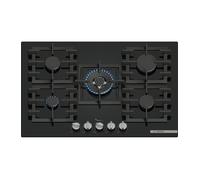 Bosch PPQ7A6I40 Serie 6, Placa de gas, 75 cm, Vidrio templado, Negro