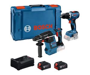 Bosch PRO 18V System Combo Kit: GSR 18V-65 + GBH 18V-26 | incl. 2x GBA 18V 5.0Ah, GAL 12V/18V-80, XL-BOXX