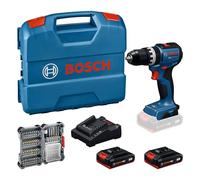 Bosch PRO 18V System Taladro percutor a batería GSB18V-52 (in BA 18V 2.0Ah, GAL 18V-20, set de AC, L-case)
