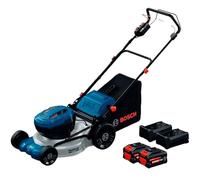 Bosch Pro cortacésped autopropulsado a batería GRA18V2-46SP (anchura de corte: 46 cm, altura de corte: 30-70 mm, cesto de tela de 60 l, tapón para triturado, incluye batería y cargador)