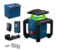 Bosch PRO Láser de Rotación GRL18V-3-31G (láser verde, protección IP66, fuente de alimentación doble, precisión de +/- 1,5 mm a 30 m, LR3-2 + soporte, BA 18-C, L-BOXX 374)