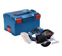 Bosch PRO Sierra circular a batería GKM 18V-50 | Serrado fácil y preciso de metal: avance de trabajo más rápido con menos chispas y virutas GKM 18V-50 + L-boxx