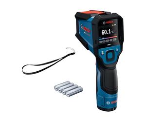 Bosch PRO Termómetro Infrarrojo GIS12V-700-14 (gran pantalla gráfica, protección IP54, resistencia a caídas de 2 m, doble alimentación, in daptador de batería y pilas AA)
