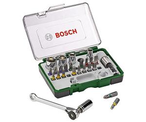 Bosch Profesional Pack Unidades para Atornillar, con Llave de carraca, versión estándar, Standard-Set, Negro/Verde, 1 Pack