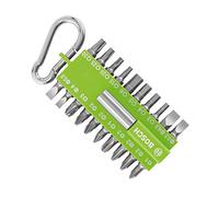 Bosch Profesional Set de puntas 21 piezas con soporte universal, mosquetón, verde Talla Unica