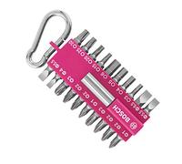 Bosch Profesional Unisex - adulto Set de puntas de 21 piezas (con soporte de puntas universal, mosquetón, accesorio para destornilladores eléctricos), Rosa, One Size