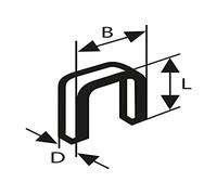 Grapadora estrecha BOSCH, tipo 55, laminada 6 x 1,08 x 23 mm (1000 uds) 1609200374