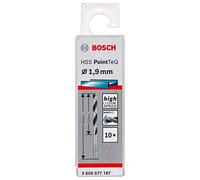 Bosch Professional 10 brocas helicoidales HSS PointTeQ, para metal, 1.9 x 22 x 46 mm, accesorio de taladro