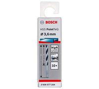 Bosch Professional 10 brocas helicoidales HSS PointTeQ, para metal, 3.6 x 39 x 70 mm, accesorio de taladro