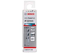 Bosch Professional 10 brocas helicoidales HSS PointTeQ, para metal, 3.8 x 43 x 75 mm, accesorio de taladro