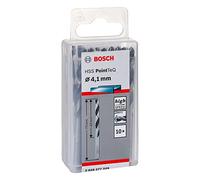 Bosch Professional 10 brocas helicoidales HSS PointTeQ, para metal, 4.1 x 43 x 75 mm, accesorio de taladro