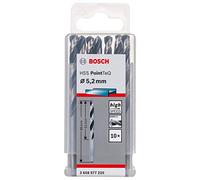 Bosch Professional 10 brocas helicoidales HSS PointTeQ, para metal, 5.2 x 52 x 86 mm, accesorio de taladro